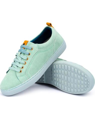 Esportes--De-Mujer-MEROHE-ZAPATILLAS-DE-PIEL-MUJER-VERDE-AGUA