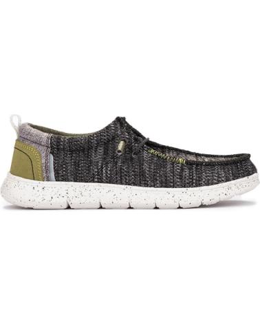 Man Boat shoes MEROHE ZAPATILLAS NEGRO-PISTACHO DE HOMBRE NEGRO-BLANCO