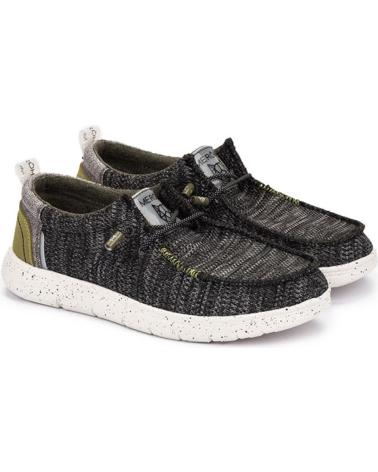 Man Boat shoes MEROHE ZAPATILLAS NEGRO-PISTACHO DE HOMBRE NEGRO-BLANCO