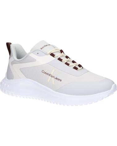 Man Trainers CALVIN KLEIN YM0YM00968 EVA RUNNER LOW LACE 01V MUSHROOM-BITTER CHOCOLATE
