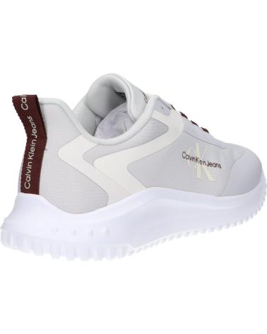 Man Trainers CALVIN KLEIN YM0YM00968 EVA RUNNER LOW LACE 01V MUSHROOM-BITTER CHOCOLATE