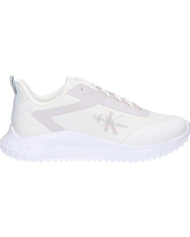 Sportivo per Donna CALVIN KLEIN YW0YW01442 EVA RUNNER LOW 0K9 BRIGHT WHITE-LILAC ASH