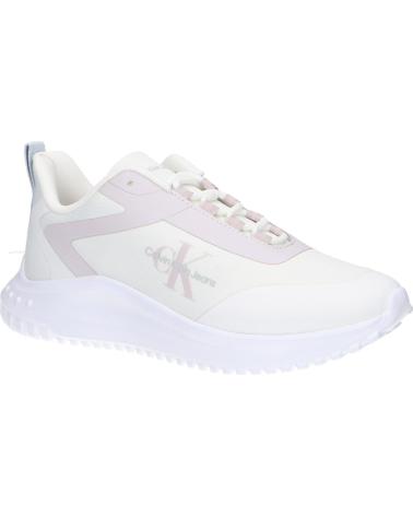 Sneaker für Damen CALVIN KLEIN YW0YW01442 EVA RUNNER LOW 0K9 BRIGHT WHITE-LILAC ASH