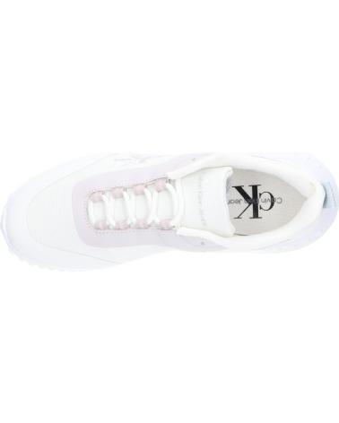 Sneaker für Damen CALVIN KLEIN YW0YW01442 EVA RUNNER LOW 0K9 BRIGHT WHITE-LILAC ASH