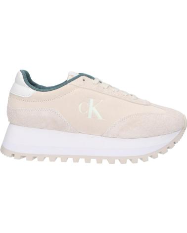 Sportivo per Donna CALVIN KLEIN YW0YW01574 RUNNWE LACEUP 0GF CREAMY WHITE-EGGSHELL