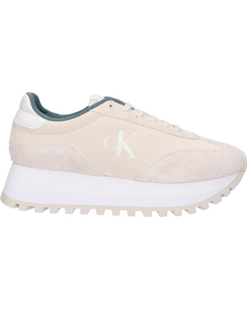 Esportes  de Mulher CALVIN KLEIN YW0YW01574 RUNNWE LACEUP 0GF CREAMY WHITE-EGGSHELL