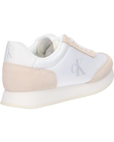 Esportes  de Mulher CALVIN KLEIN YW0YW01615 RUNNER LACEUP 0LA BRIGHT WHITE-CREAMY WHITE