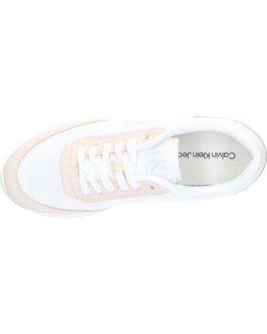 Esportes  de Mulher CALVIN KLEIN YW0YW01615 RUNNER LACEUP 0LA BRIGHT WHITE-CREAMY WHITE