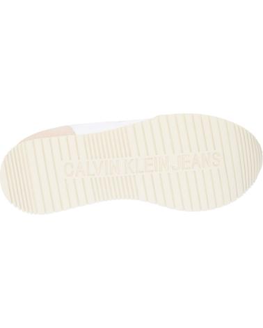Esportes  de Mulher CALVIN KLEIN YW0YW01615 RUNNER LACEUP 0LA BRIGHT WHITE-CREAMY WHITE