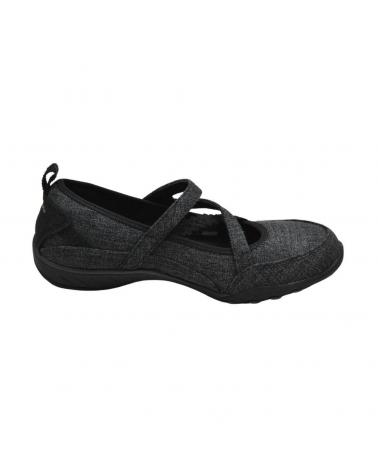 Bailarinas de Mujer SKECHERS 100242 - BREATHE EASY MERCEDITAS VELCRO PARA MUJER BLK