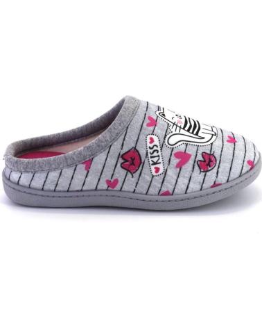 Hausschuhe für Damen PLUMAFLEX ROAL 12317 ZAPATILLAS DE CASA DE MUJER GRIS