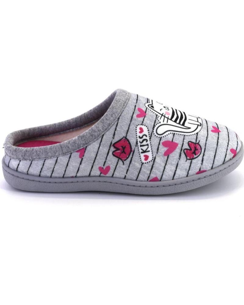 Hausschuhe für Damen PLUMAFLEX ROAL 12317 ZAPATILLAS DE CASA DE MUJER GRIS