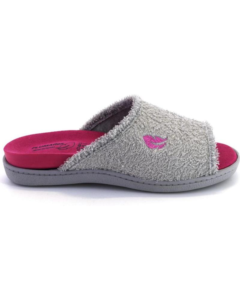 Hausschuhe für Damen PLUMAFLEX ROAL 12401 ZAPATILLAS DE CASA DE MUJER GRIS