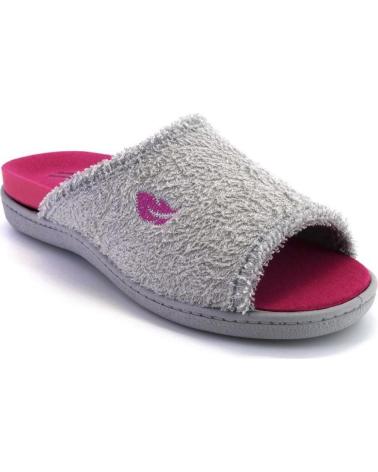 Hausschuhe für Damen PLUMAFLEX ROAL 12401 ZAPATILLAS DE CASA DE MUJER GRIS