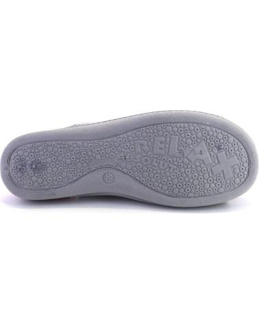 Hausschuhe für Damen PLUMAFLEX ROAL 12401 ZAPATILLAS DE CASA DE MUJER GRIS