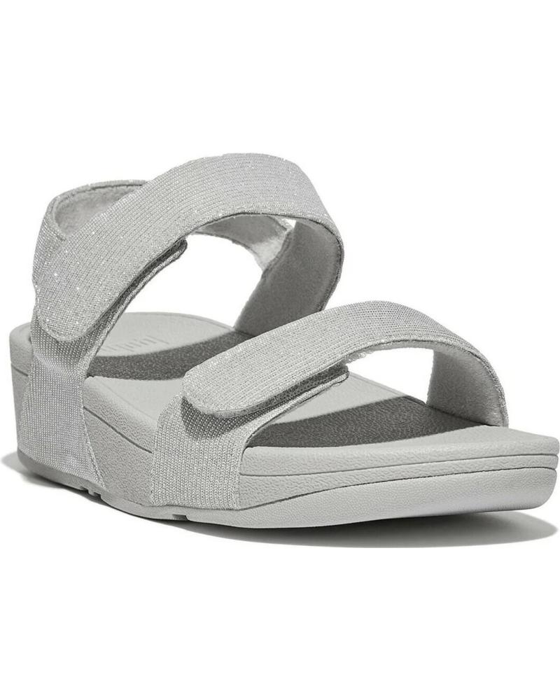 SANDALI FITFLOP CON CHIUSURA A STRAPPO ARGENTO PLATA