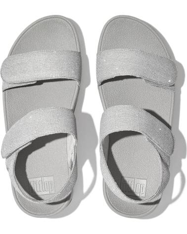 SANDALI FITFLOP CON CHIUSURA A STRAPPO ARGENTO PLATA