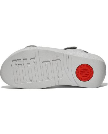SANDALI FITFLOP CON CHIUSURA A STRAPPO ARGENTO PLATA