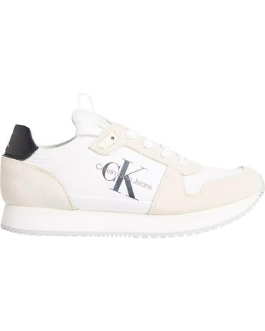 Esportes  de Mulher CALVIN KLEIN RUNNER SOCK LACEUP ML LTH BLANCO