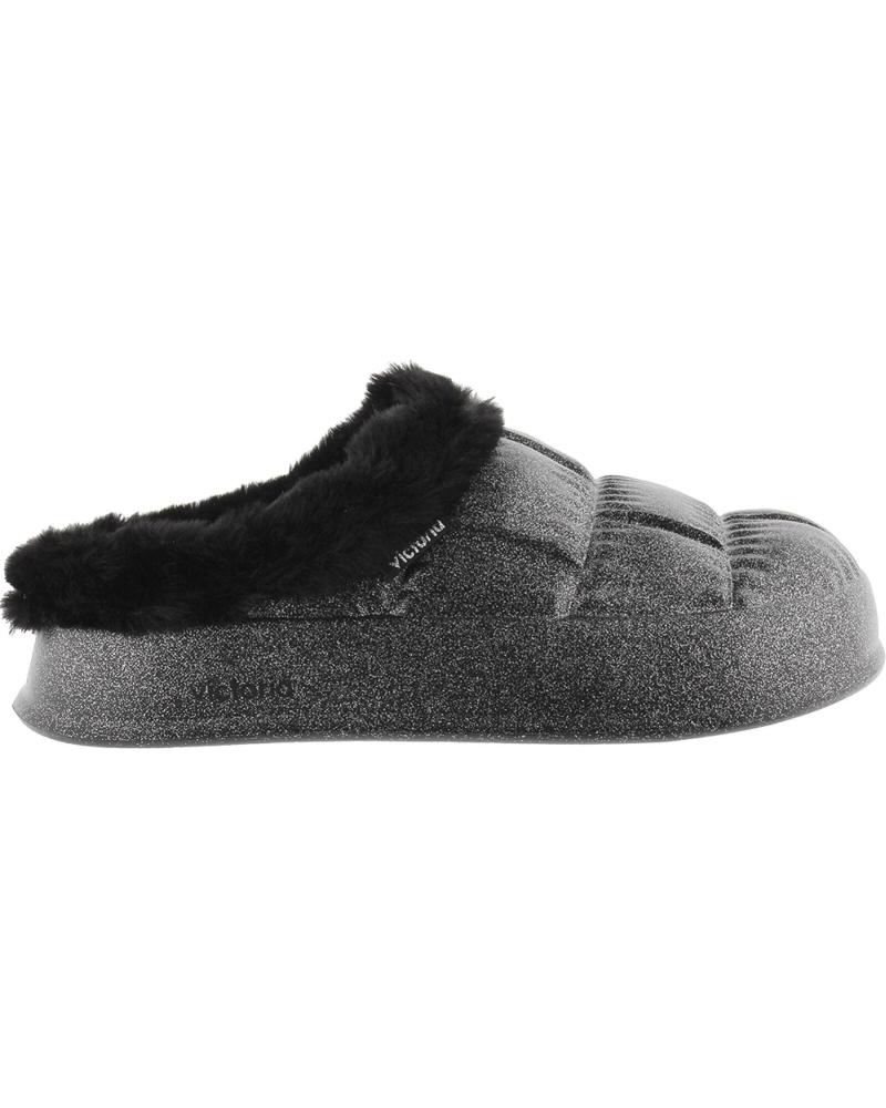 Hausschuhe für Damen VICTORIA ZAPATILLAS 1402101 NUBE GLITTER NEGRO