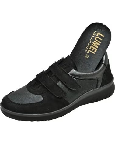 ZAPATILLA URBANA LUMEL DAHLI 17 NEGRA VELCRO 648 BLACK 648-BLACK COIMBRA