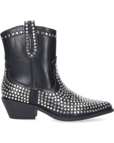 Botins-De-Mujer-PUNTOSALAO-BOTINES-DE-TACON-BAJO-CON-TACHUELAS-CAMPEROS-COLOR-NEGRO-MUJ-VARIOS-COLORES