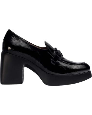 MOCASSINO WONDERS H-4961 NERO CON TACCO LARGO NEGRO