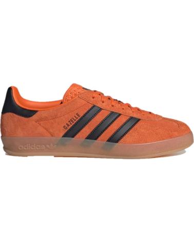 Man Trainers ADIDAS GAZELLE INDOOR JI3905 - CORE BLACK - GUM - 41 1-3 ORANGE