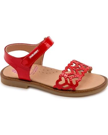 Sandalen für Mädchen PABLOSKY SANDALIA CHAROL ANTILIA CORAZONES 409869 ROJO