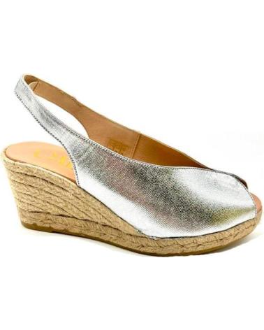 Sandalias de Mujer GAIMO ALPARGATA CUNA YUTE PLATEADO