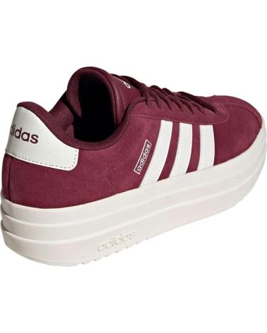 ADIDAS SAPATILHAS VL COURT BOLD VERMELHAS COM PLATAFORMA AZUL
