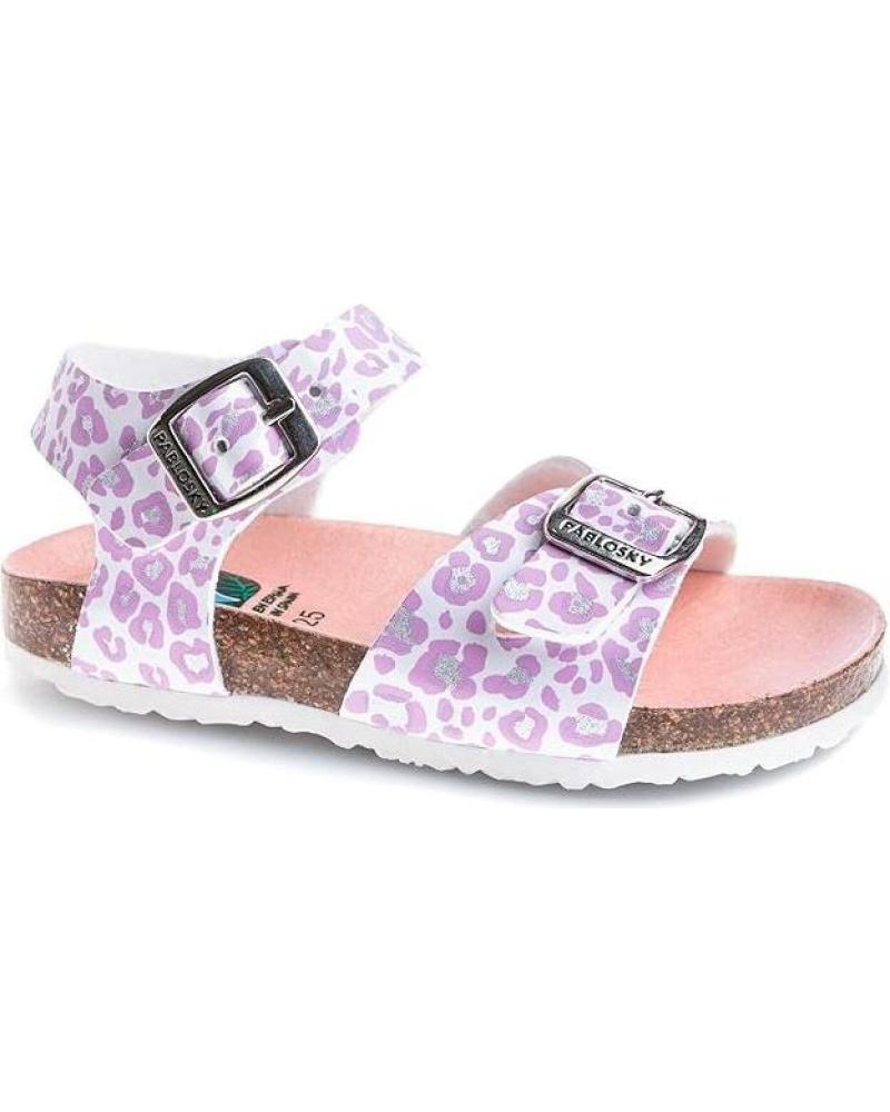 Sandalias de Niña y Niño PABLOSKY SANDALIA FANTASIA LEOPARDO BLANCO