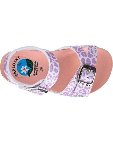Sandalias de Niña y Niño PABLOSKY SANDALIA FANTASIA LEOPARDO BLANCO