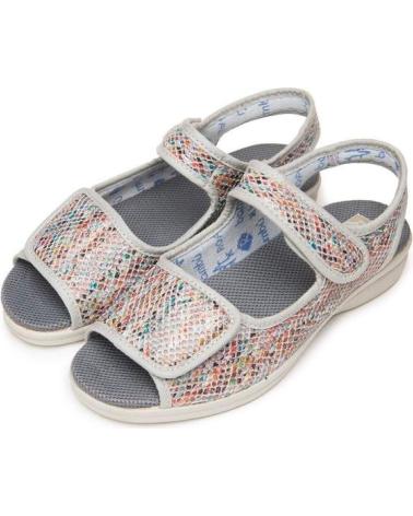 Sandalias de Mujer ROAL SANDALIA REJILLA DOS VELCROS GRIS