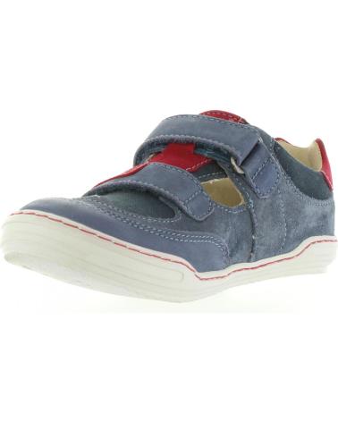 Sapatos de Menino KICKERS 414590-30 JYKROI 53 BLEU ROUGE
