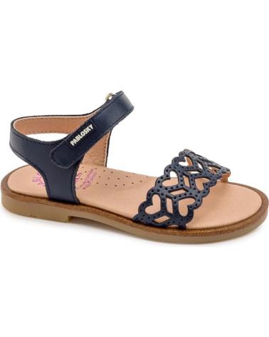 Sandalen für Mädchen PABLOSKY SANDALIA TRESOR CORAZONES 409424 AZUL MARINO
