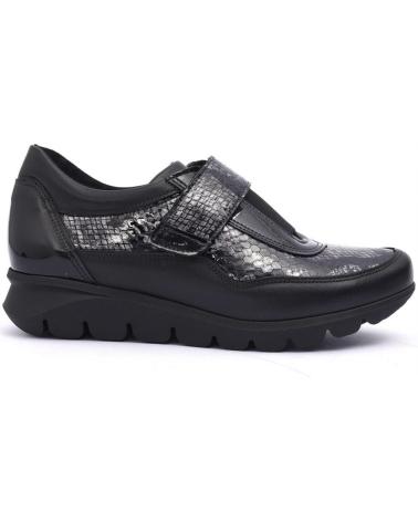 Zapatos de Mujer BAERCHI ZAPATO VELCRO SERPIENTE BORAN 52602 NEGRO