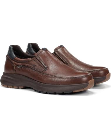 FLUCHOS TRITON F2064 NUT BROWN LEATHER COMFORT LOAFERS MARRON
