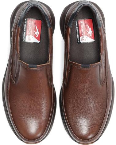 FLUCHOS TRITON F2064 NUT BROWN LEATHER COMFORT LOAFERS MARRON