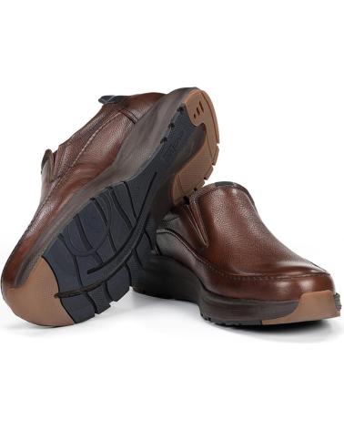 FLUCHOS TRITON F2064 NUT BROWN LEATHER COMFORT LOAFERS MARRON