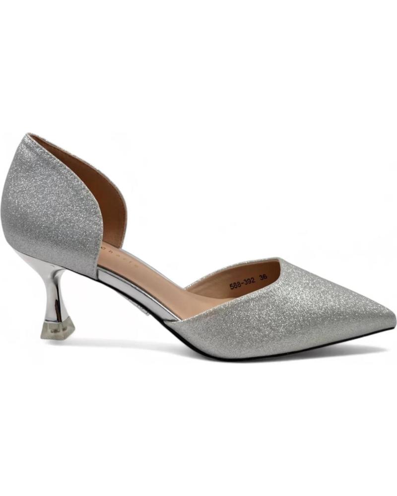 Sandalen für Damen TIMBOS SANDALIA TACON FIESTA DE MUJER PLATA 130500 PLATEADO