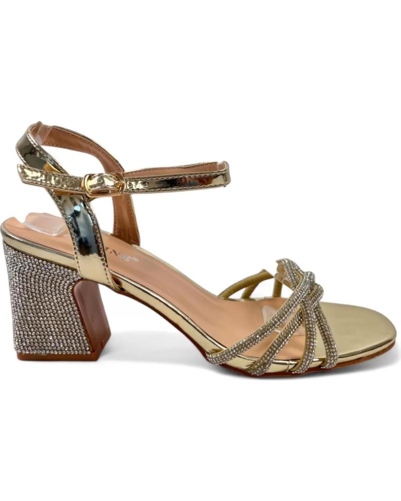 Sandalen für Damen TIMBOS SANDALIA TACON FIESTA DE MUJER ORO 130496 AMARILLO