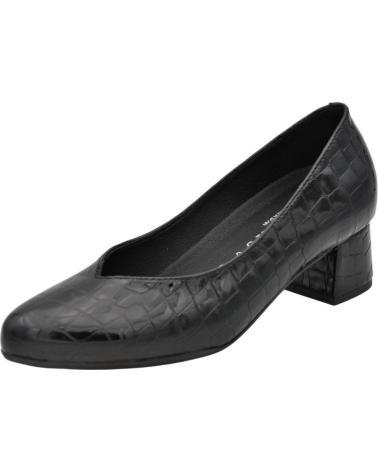 Schuhe für Damen DCHICAS - SALON TACON BAJO DE PIEL CHAROL PARA PLANTILLAS NEGRO