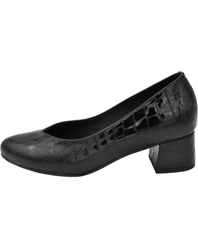 Schuhe für Damen DCHICAS - SALON TACON BAJO DE PIEL CHAROL PARA PLANTILLAS NEGRO