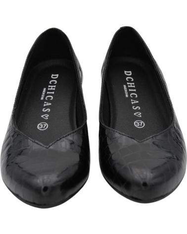 Schuhe für Damen DCHICAS - SALON TACON BAJO DE PIEL CHAROL PARA PLANTILLAS NEGRO