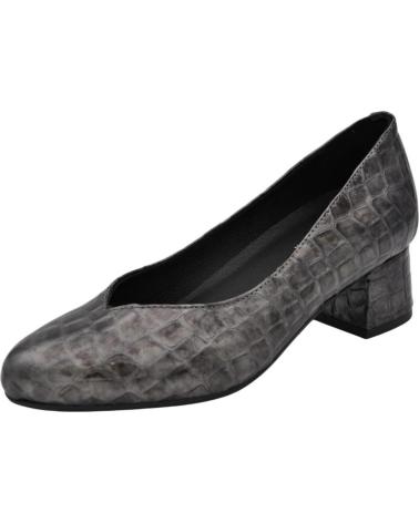 Woman shoes DCHICAS - SALON TACON BAJO DE PIEL CHAROL PARA PLANTILLAS ACERO