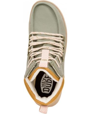 Botins de Mulher HEY DUDE WENDY PEAK APRES COAT TWILL KAKI