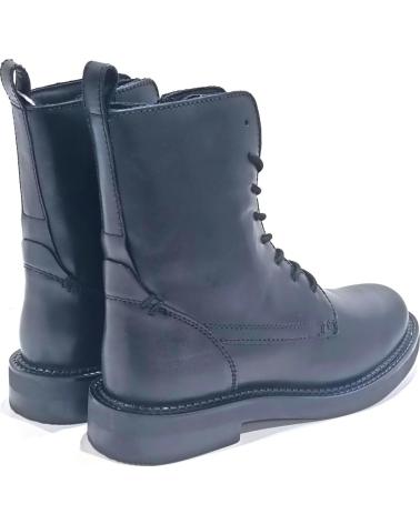 Stiefel für Damen GEOX BOTA MILITAR DE PIEL CON SUELA DE GOMA TRANSPIRABLE NEGRO