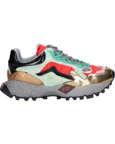 Woman Trainers EXE 134-28M LEATHER GOLD RED