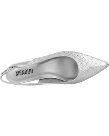 Sandales pour Femme MENBUR SALONES MUJER MODELO 25208M COLOR PLATA SILVER